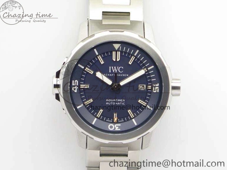 MIROTIME 0329 EasyMatch Aquatimer Automatic IW329004 V6F 1:1 Best Edition Blue Dial On SS Bracelet MIYOTA 7224